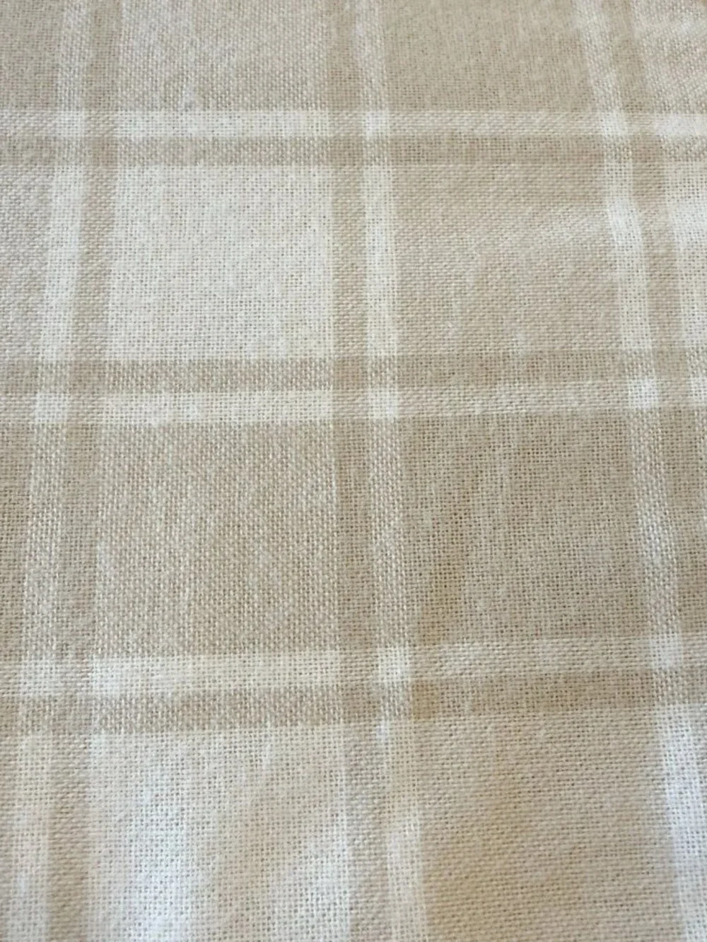 L.L. Bean Ultrasoft Comfort Flannel KING Sheet Set in Driftwood/Bone Plaid NEW